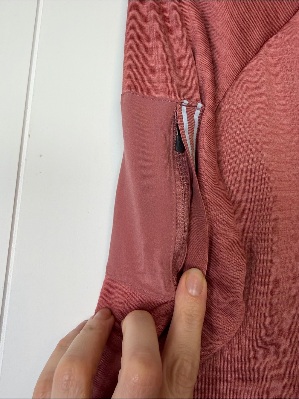 New Balance Womens Half-Zip Performance Pullover - Dusty Rose - Picture 6 of 8